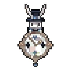 몽환의 원더랜드 앨리스 쫑긋 귀 토끼 헤일로