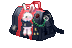 세련된 토끼 열쇠고리 가방 (Rabbit Key Chain Gym Bag)