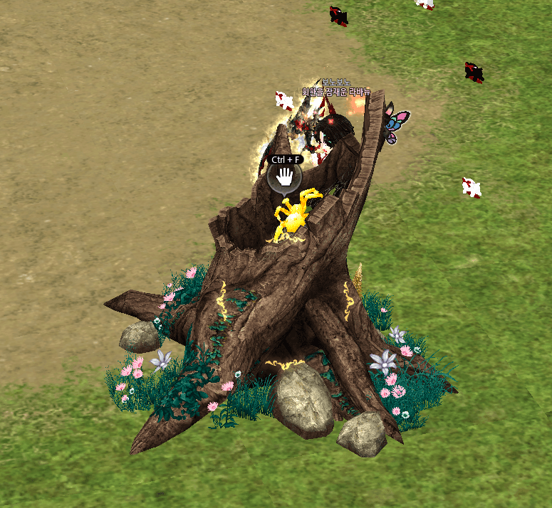 움직이는 탈틴 농장 거미 고목나무.gif